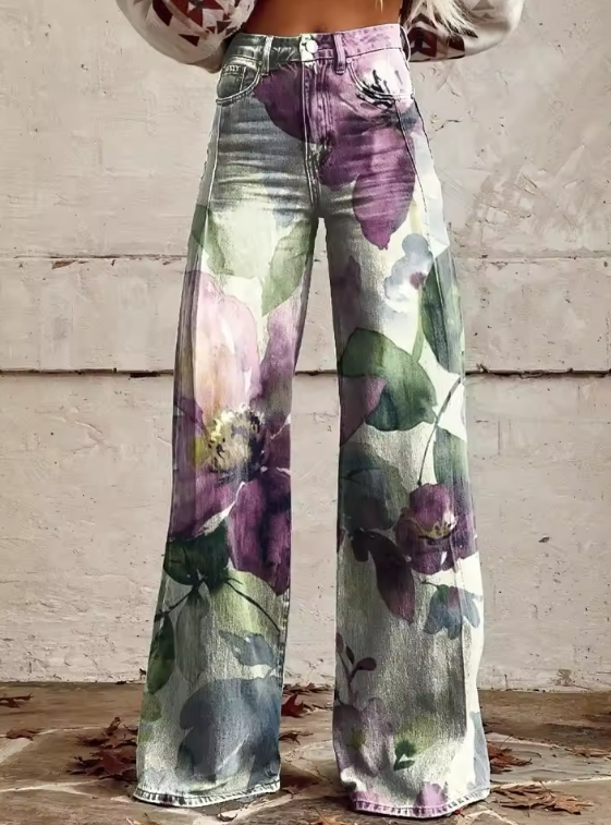 Violet Boho Retro Chic Pants