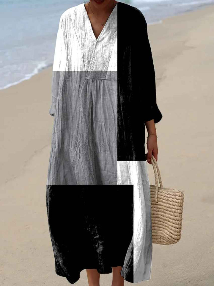 Orlune | Retro Line Midi Dress