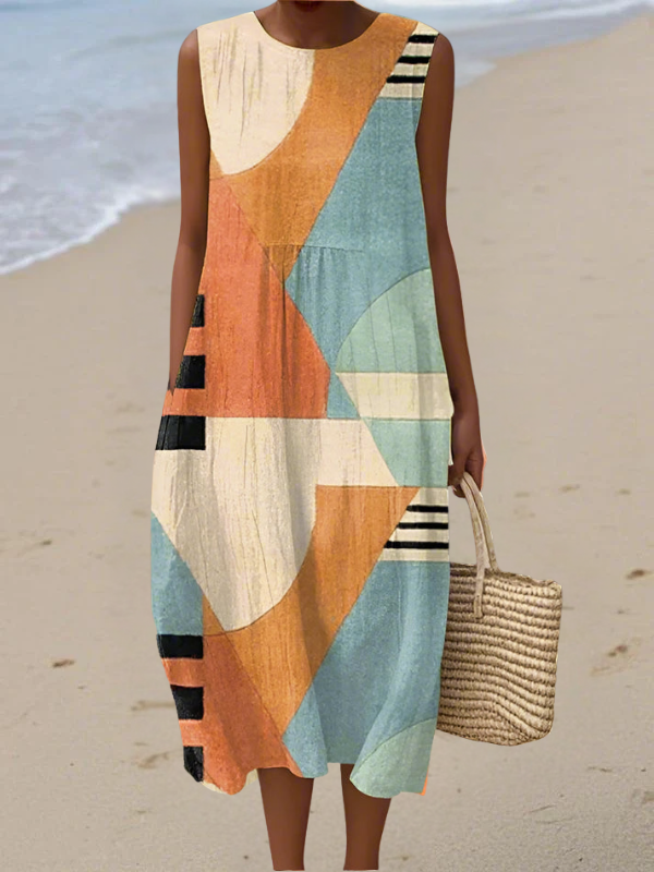 Blaire Geometric Midi Dress