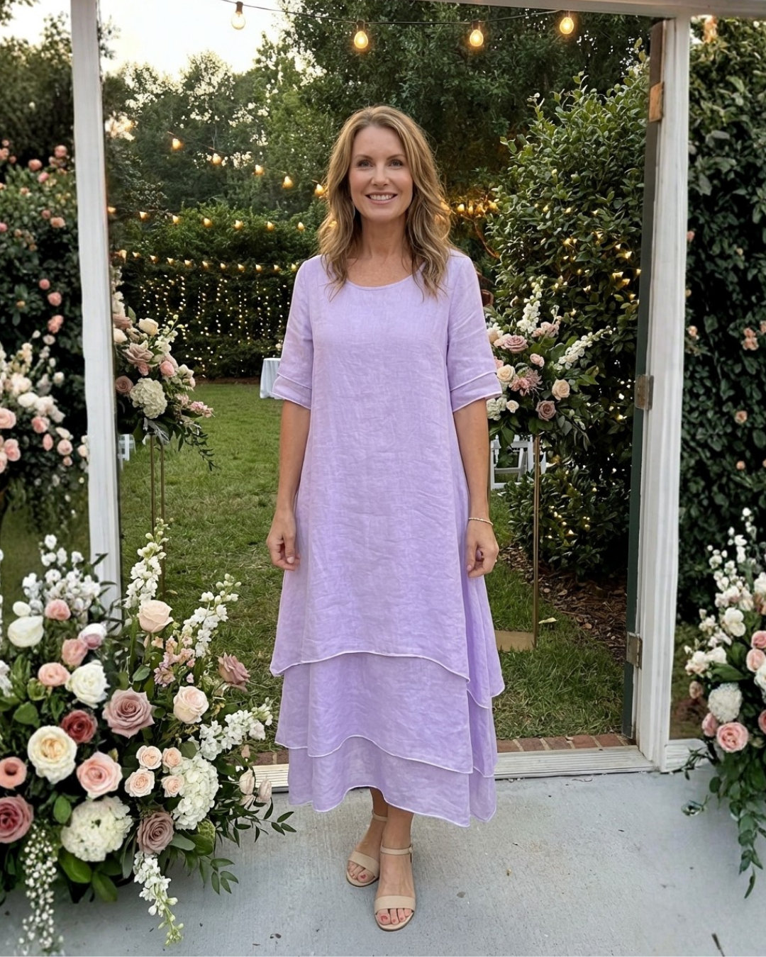 Fluid Tiered Maxi Dress