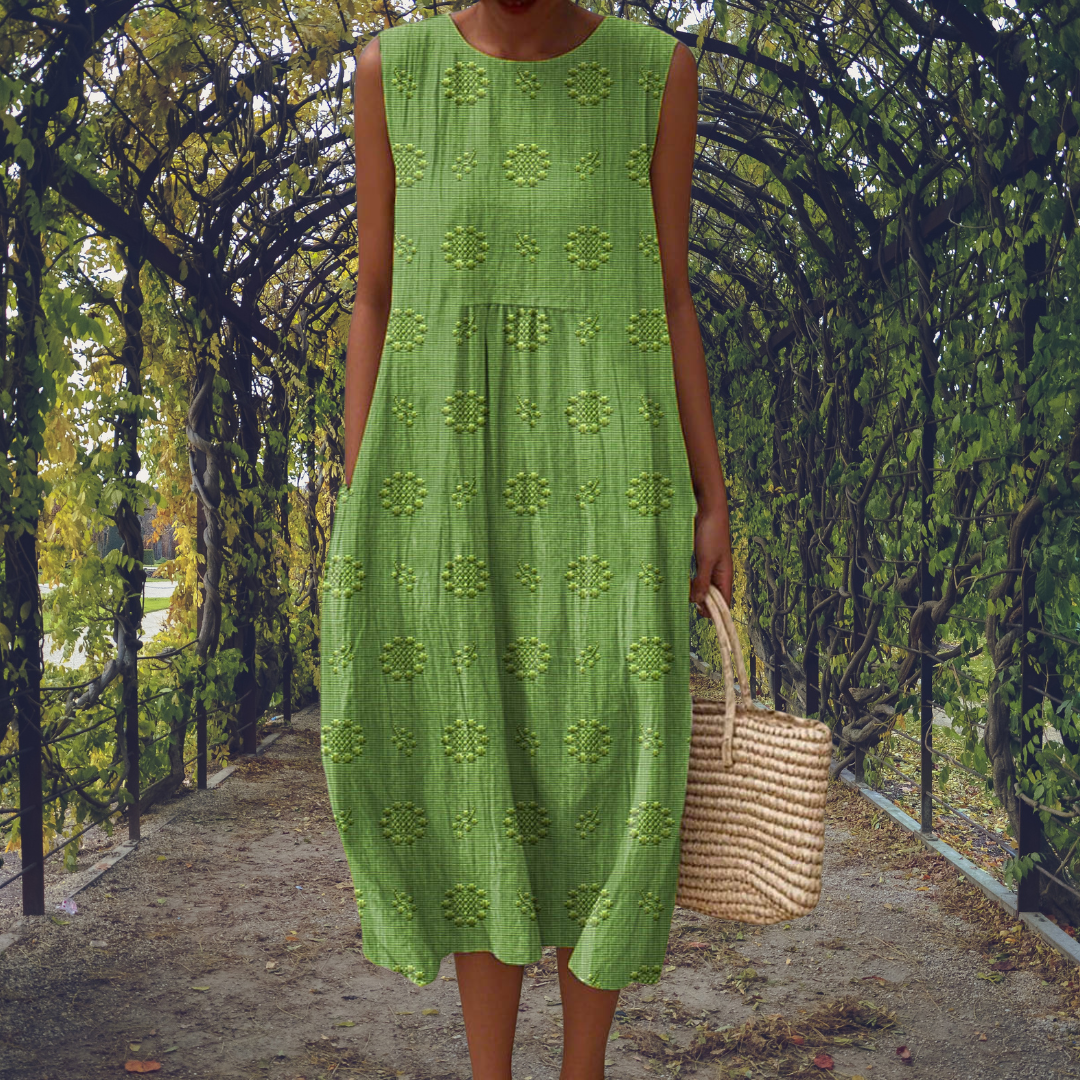 Kaelis | Sleeveless Garden Midi Dress