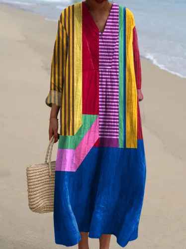 Orlune | Retro Line Midi Dress