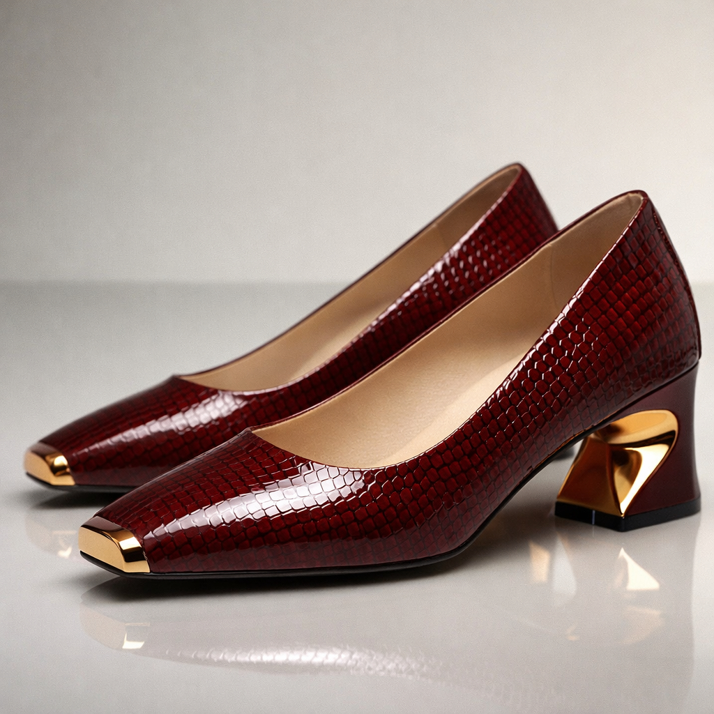 Noiré Crest Block Heels
