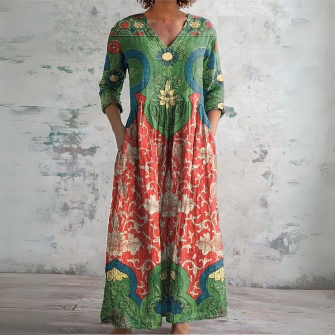 Noemi | Classic Floral Maxi Dress