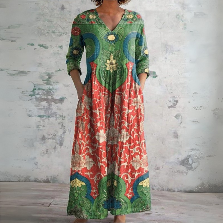 Noemi | Classic Floral Maxi Dress