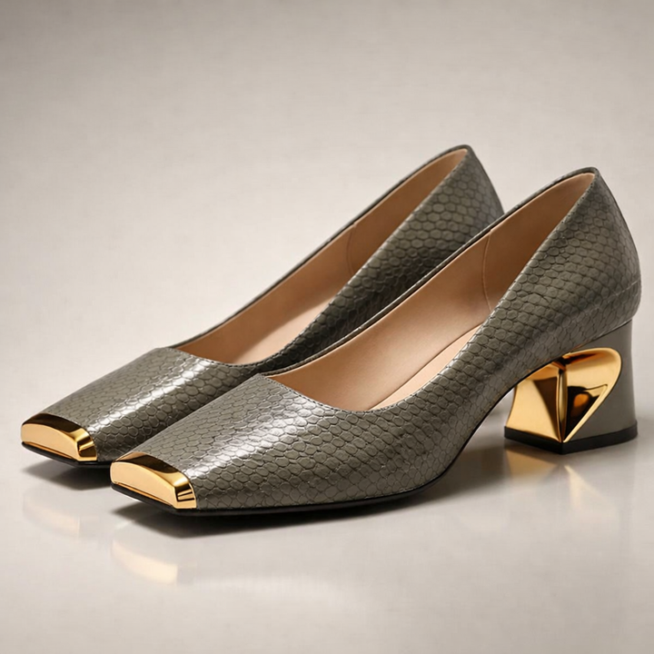Noiré Crest Block Heels