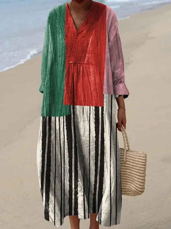Orlune | Retro Line Midi Dress