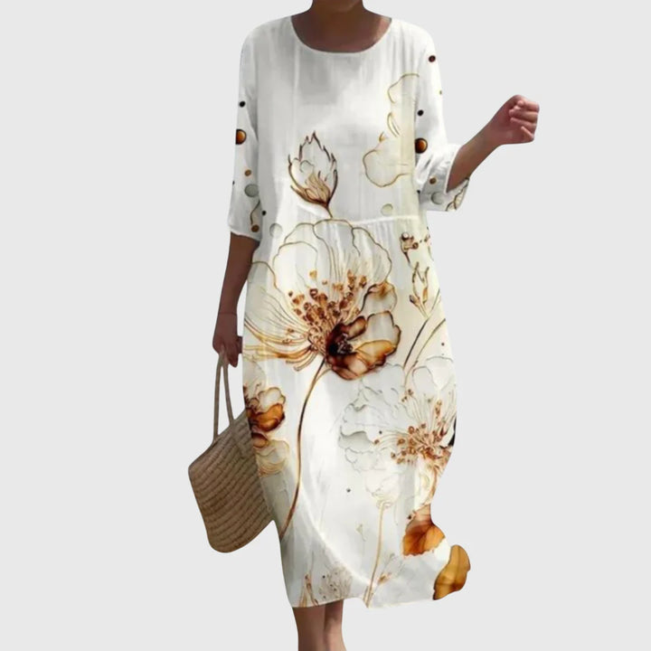 Keira | Sunset Bloom Midi Dress