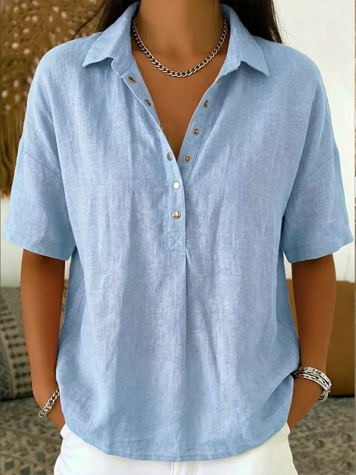 Elara | Relaxed Linen Blouse