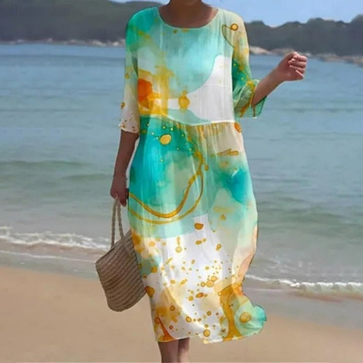 Keira | Sunset Bloom Midi Dress