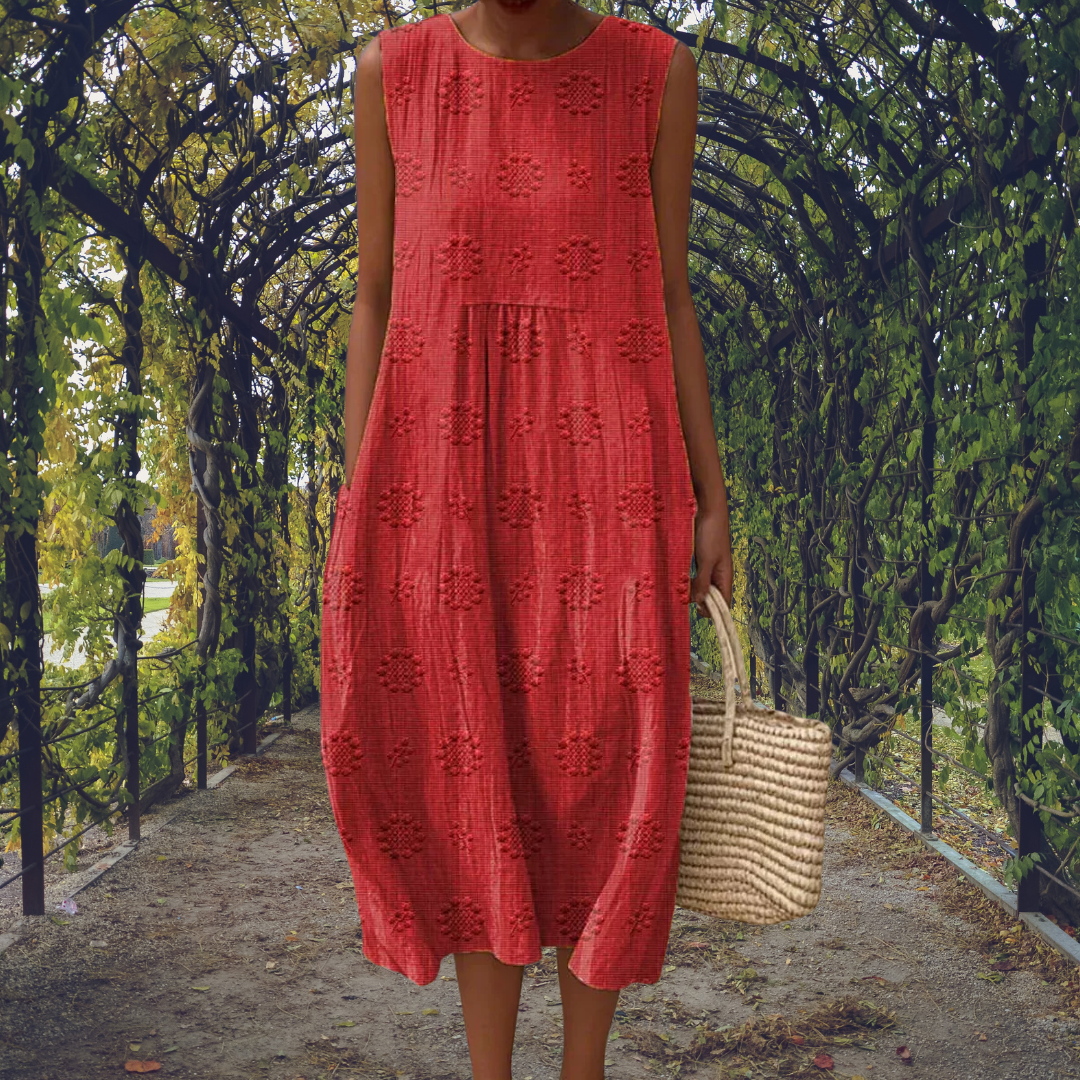 Kaelis | Sleeveless Garden Midi Dress