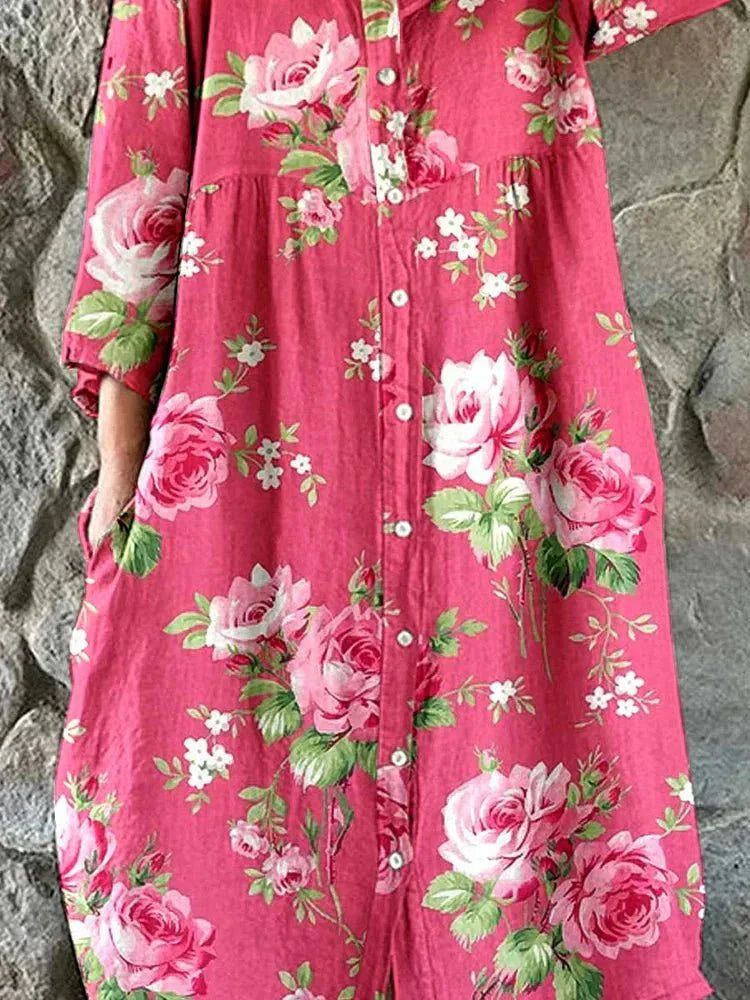 Maelis | Artistic Bloom Midi Dress