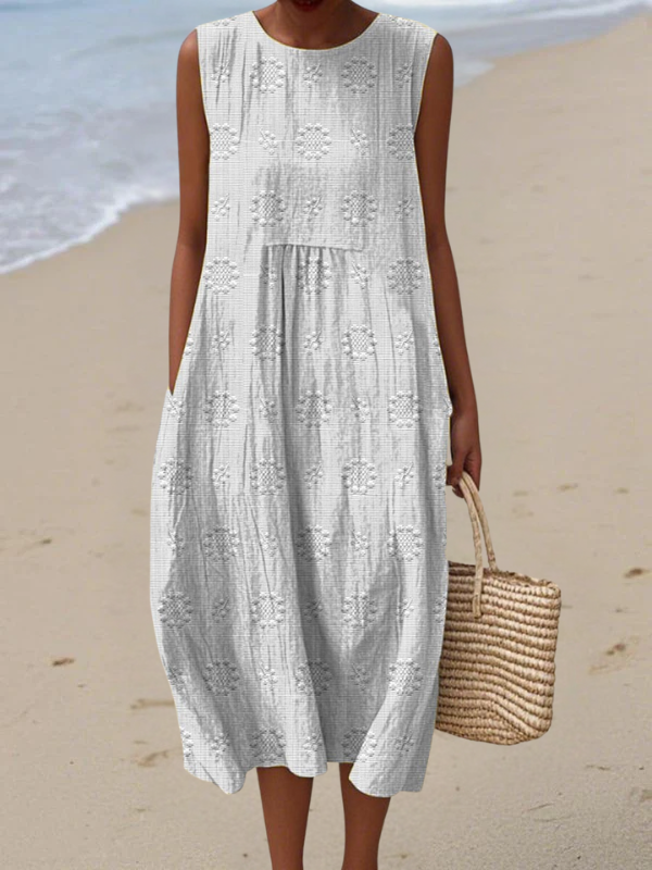Hannah Embroidered Midi Dress