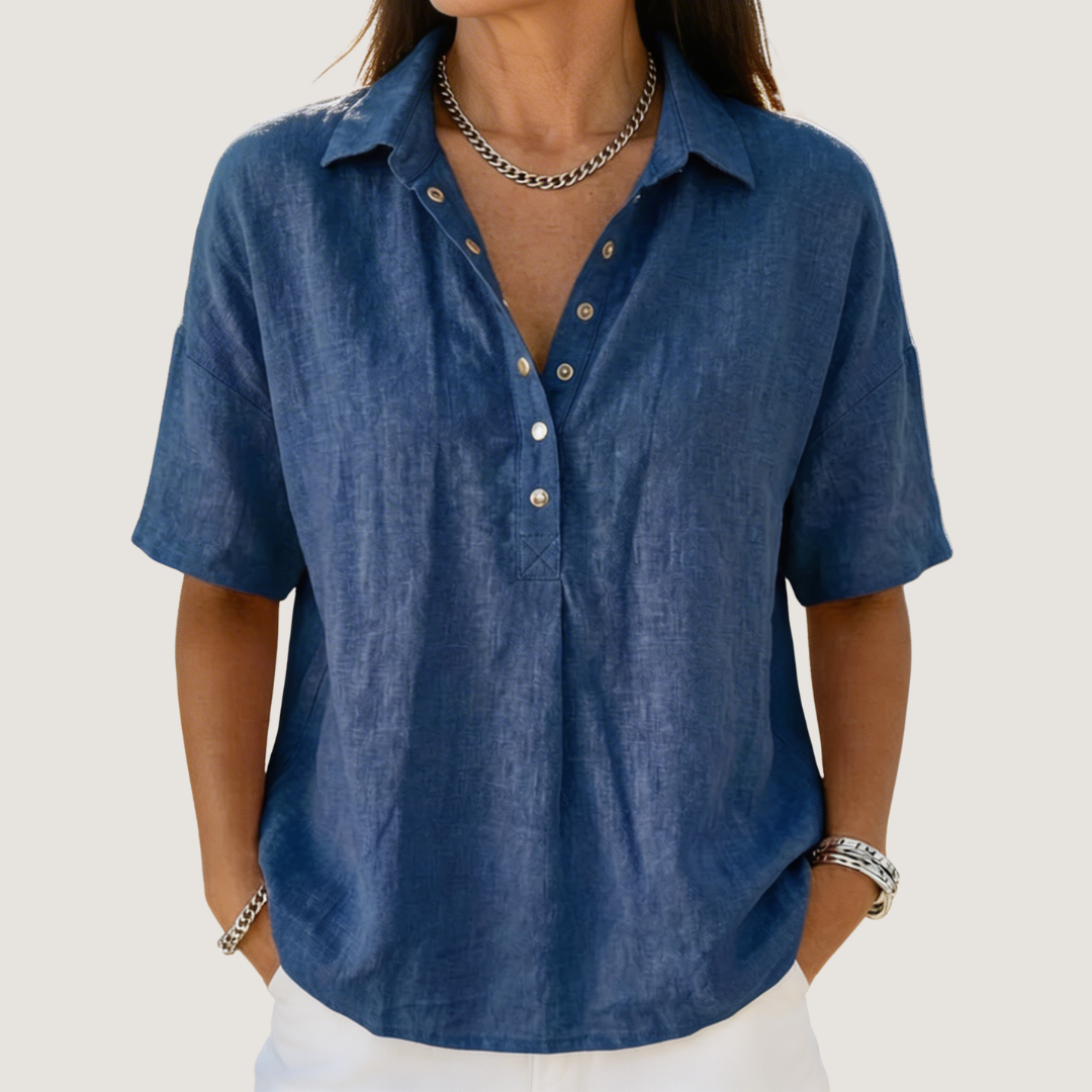 Elara | Relaxed Linen Blouse
