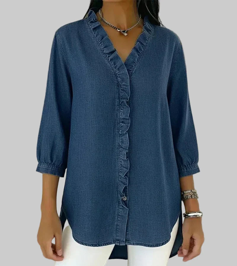 Abigail | Elegant Denim Blouse