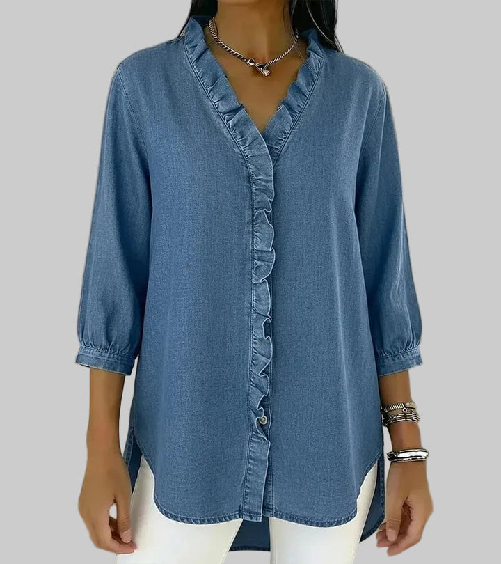 Abigail | Elegant Denim Blouse