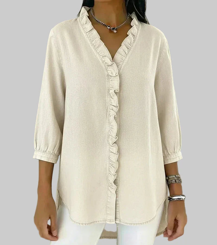 Abigail | Elegant Denim Blouse