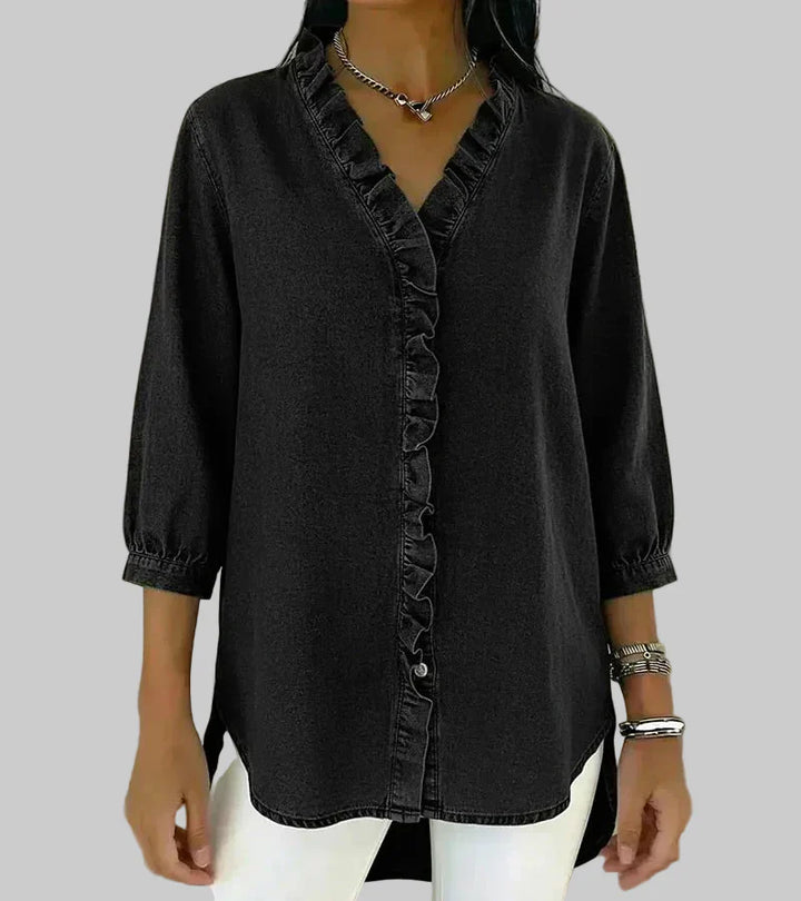 Abigail | Elegant Denim Blouse