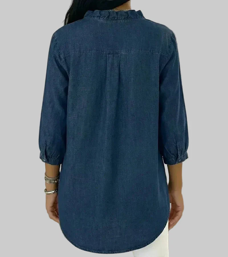 Abigail | Elegant Denim Blouse