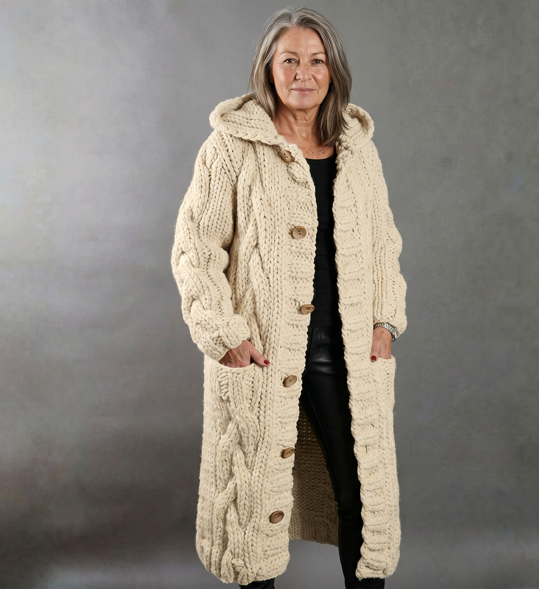 Karina Elegant Coat With Tummy Coverage