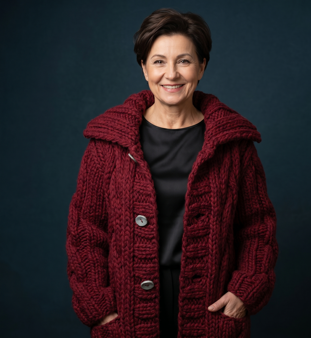 Karina Elegant Coat With Tummy Coverage