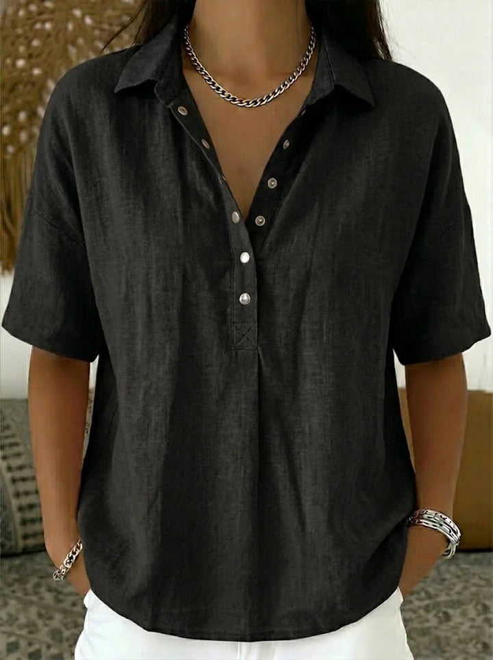 Elara | Relaxed Linen Blouse