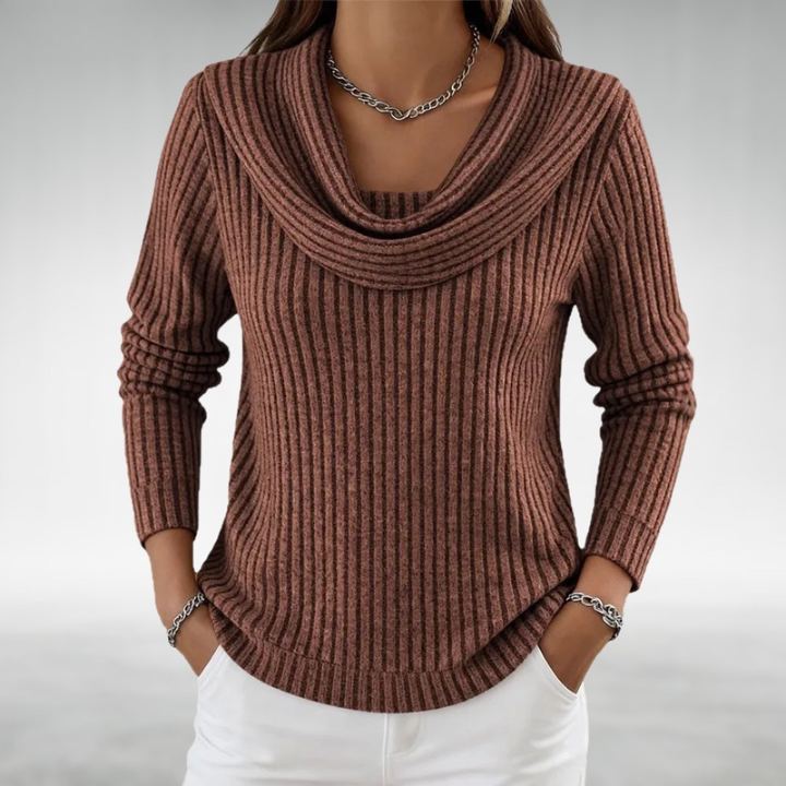 Claire Elegant Cowl Neck Jumper