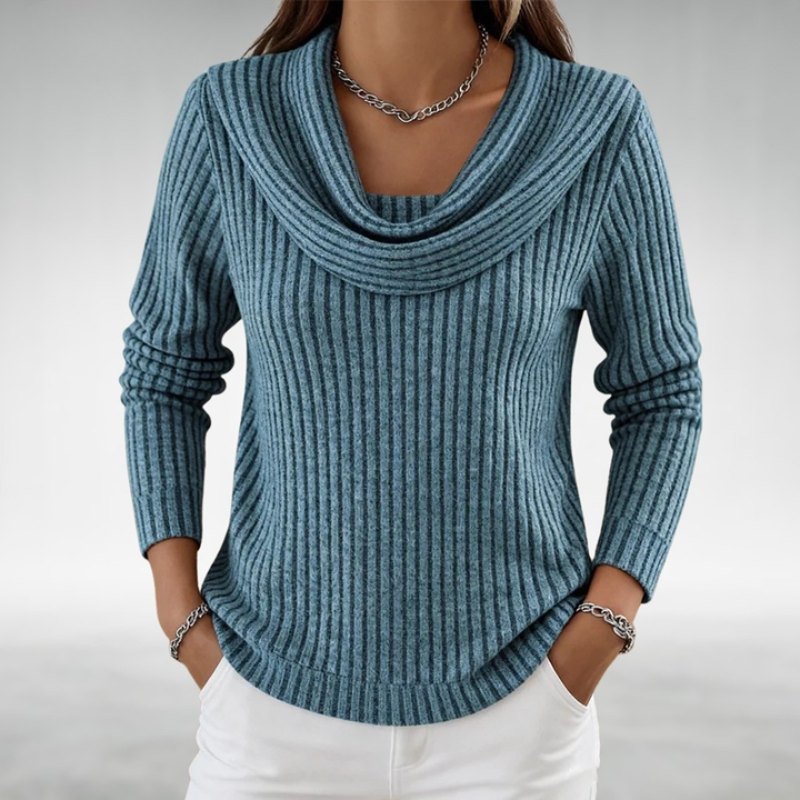 Claire Elegant Cowl Neck Jumper