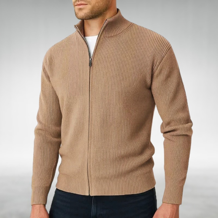 Calvin Knitted Zip-Up Cardigan
