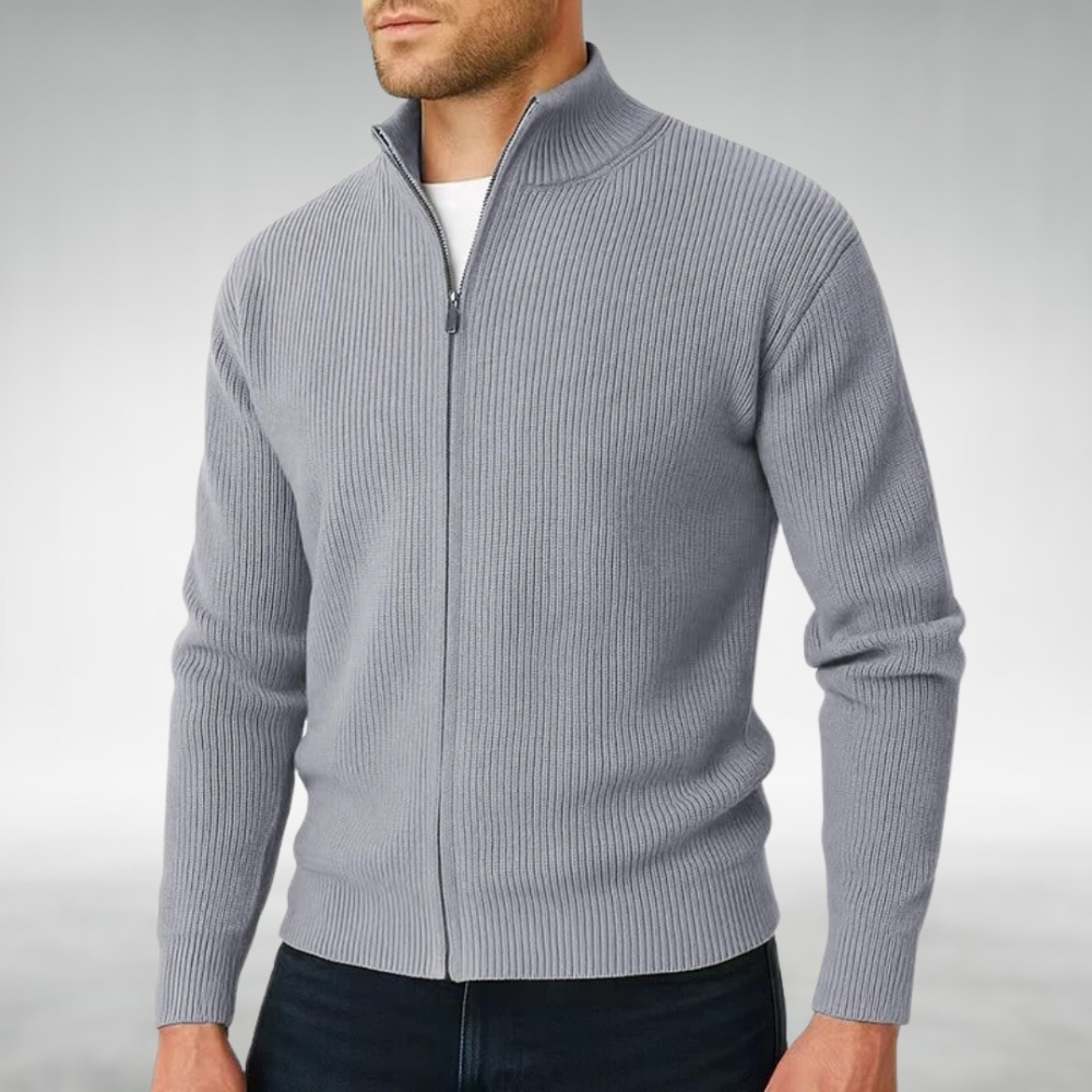 Calvin Knitted Zip-Up Cardigan