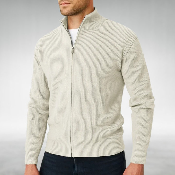 Calvin Knitted Zip-Up Cardigan