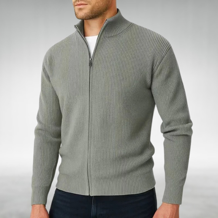 Calvin Knitted Zip-Up Cardigan