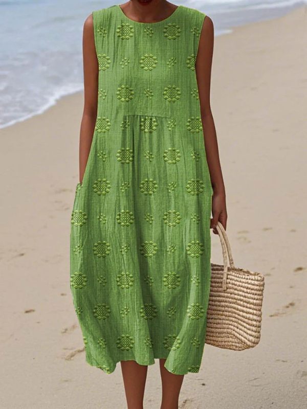Martha Pattern Midi Dress