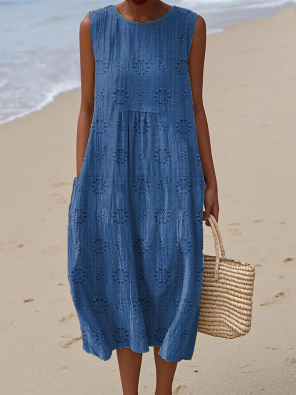 Hannah Embroidered Midi Dress