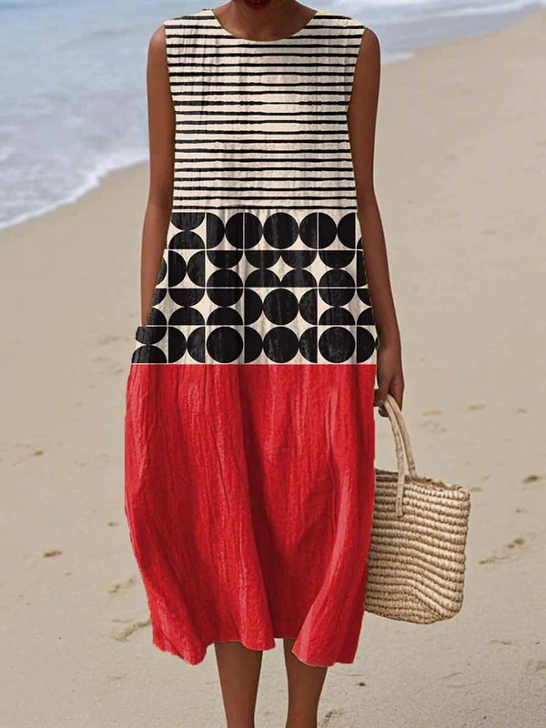 Isla Colorblock Midi Dress