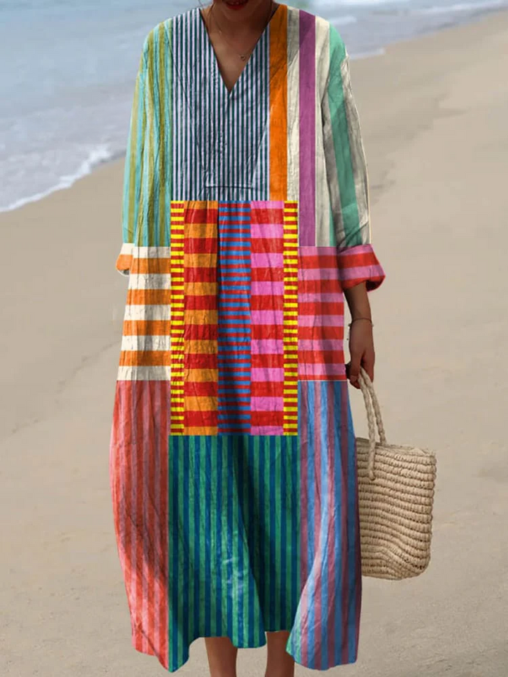 Orlune | Retro Line Midi Dress
