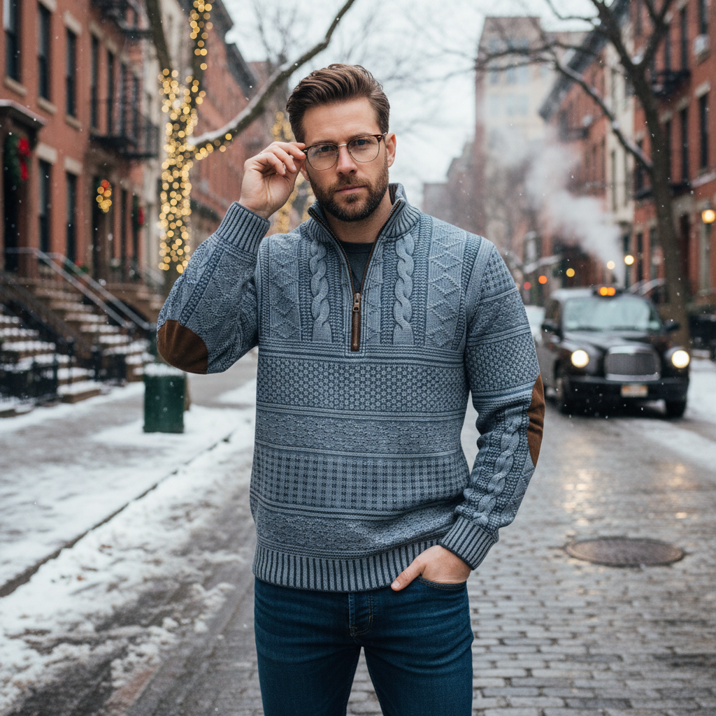 Hugo Half-Zip Long Sleeve Top