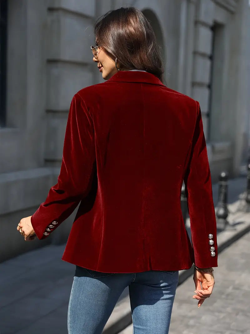 Mabel Elegant Velvet Blazer