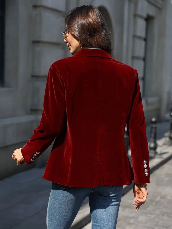 Mabel Elegant Velvet Blazer