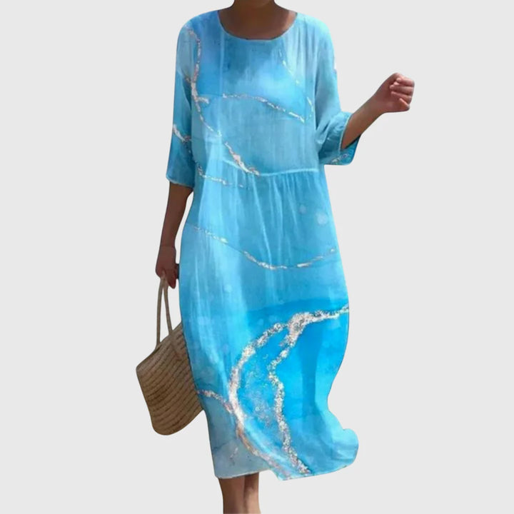 Keira | Sunset Bloom Midi Dress