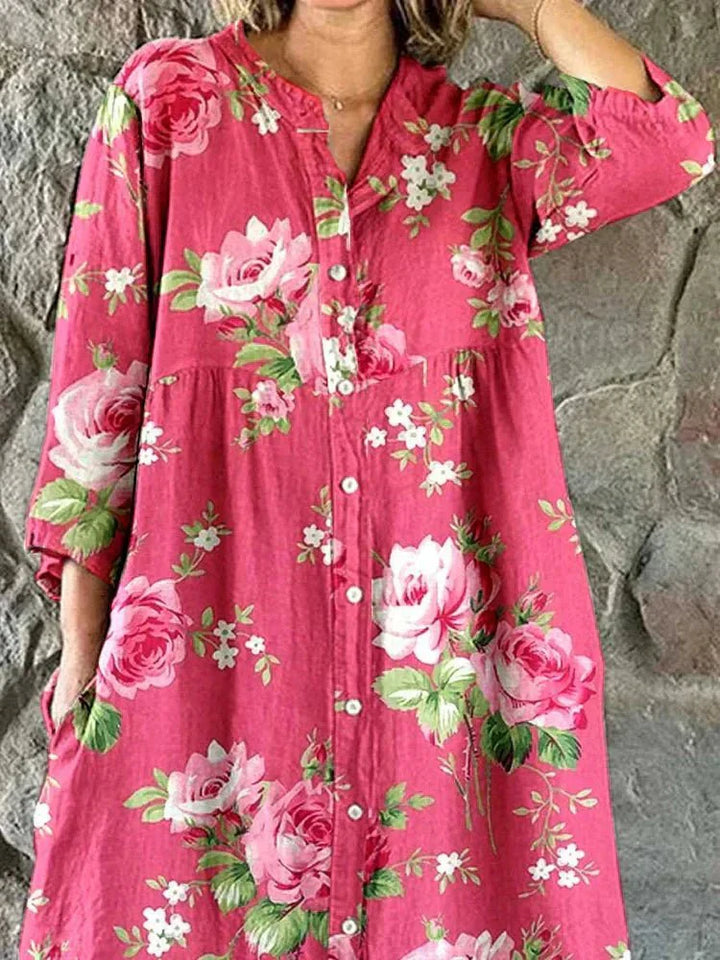 Maelis | Artistic Bloom Midi Dress