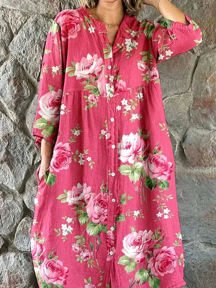 Maelis | Artistic Bloom Midi Dress