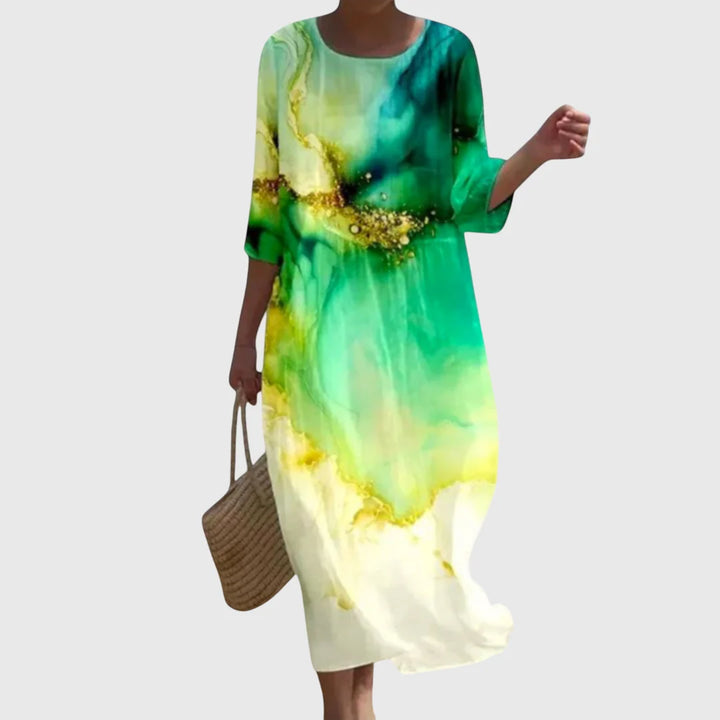 Keira | Sunset Bloom Midi Dress