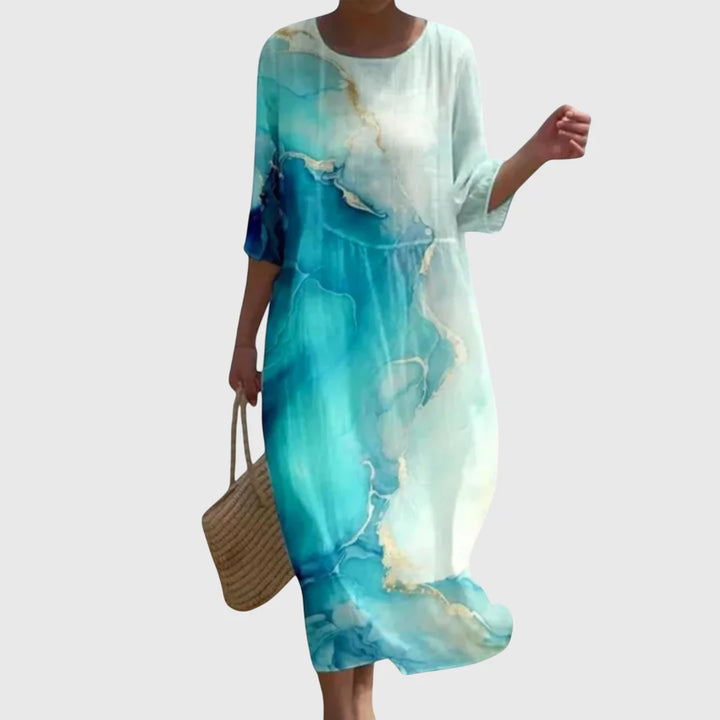 Keira | Sunset Bloom Midi Dress
